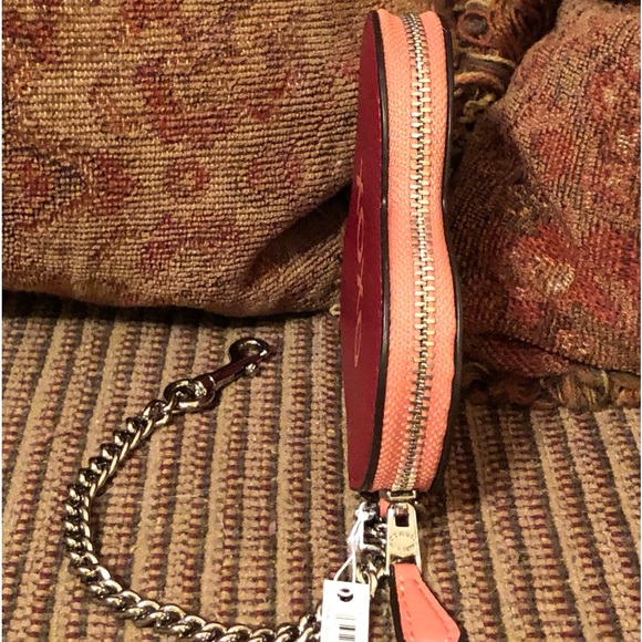 NWT-Coach-Leather ❤️ Heart 💖 Coin Purse-Be Mine/XOXO-Red & Pink-Bag Charm - Picture 5 of 14